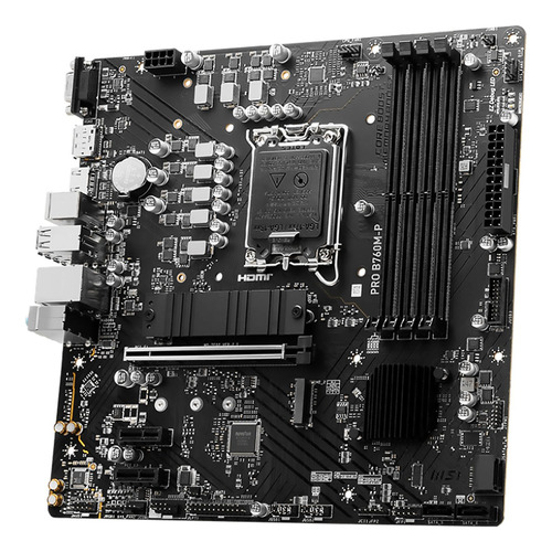 Tarjeta Madre Msi Pro B760m-p Lga1700 4x Ddr5 2x M.2 Usb-c