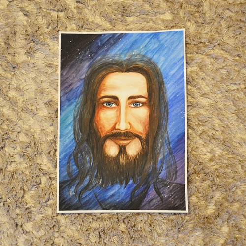 Imagem 6 de 7 de Pintura Em Aquarela Jesus Cósmico