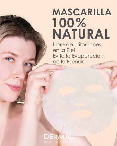 Dermal, Mascarillas Colágeno X24, Hidratantes Y Reafirmantes