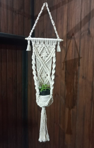 Portamaceta. Macetero De Macramé. 