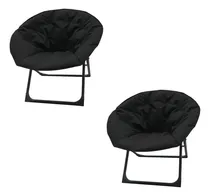 Comprar Combo 2 Sillas Reposeras Sillones Plegable Playa Jardin Moon Color Negro