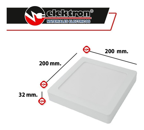 Imagen 4 de 6 de Luminaria Cuadrada Slim Plafon Ledvance 86493 15w 6500k