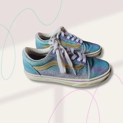 Tenis vans sales feminino com glitter