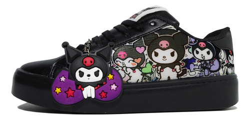 Tenis Urbano Kuromi Tema Hello Kitty Con Llavero De Regalo