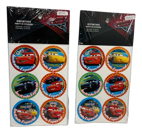 48 Distintivos Cars Carreras Rayo Fiesta Eitquetas Calca Gm