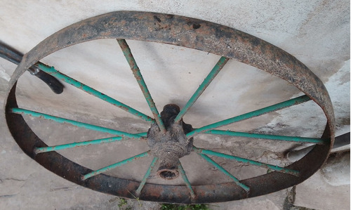 Antiguo Lote Bomba Agua Bola - Rueda Chica Hierro