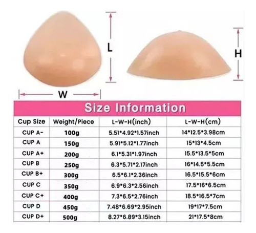 Mastectomía Con Prótesis De Silicona Para Mamas, 100-500g