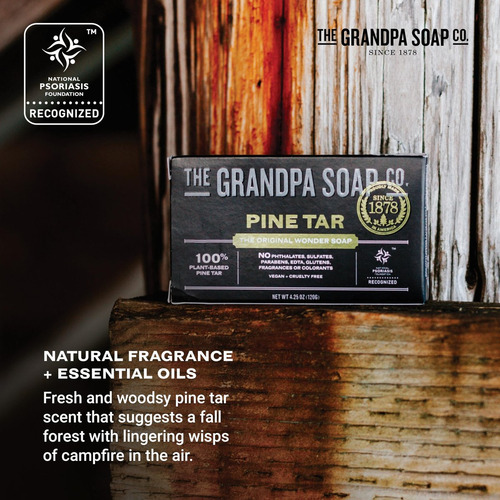 The Grandpa Soap Company Jabón De Alquitrán Para Hombres, 6