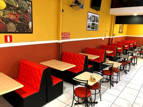 Sofá booth estofado para restaurantes e lanchonetes – Chair & Table Blog –  Cadeiras e Mesas