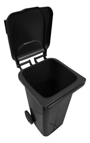 Lixeira container com roda 240 Litros preta JSN