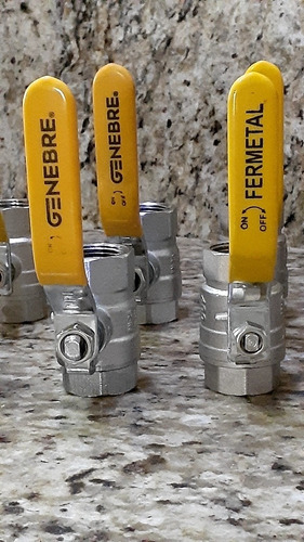 Válvula De Bola Paso Rápido Galvanizadas 3/4 Y 1 Pulgada.