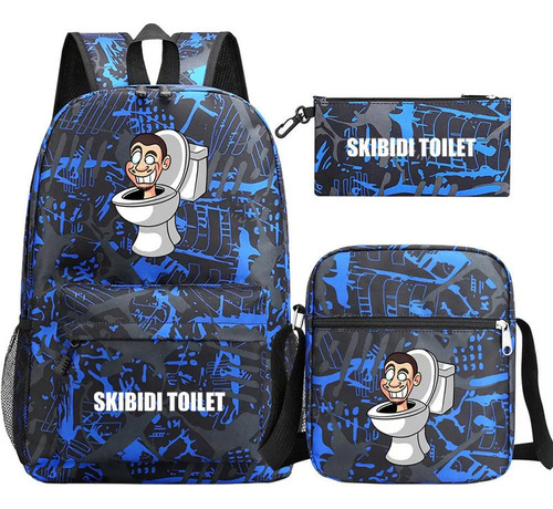 Skibidi Toilet Mochila Más Vendida 3piezas Style 2