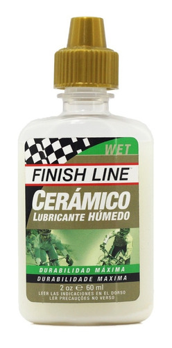 Lubricante Aceite Cadena Bici Finish Line Ceramico Wet 60 Ml