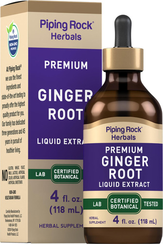 Piping Rock Extracto Líquido Raíz De Jengibre 120 Ml