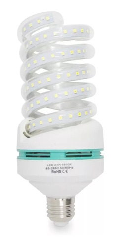 Bombillo Led E27 24w Espiral Luz Blanca , Somos Tienda