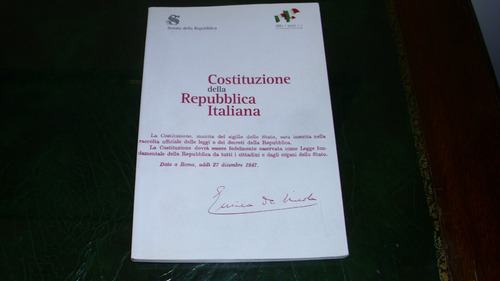 Costituzione Della Repubblica Italiana Italia Constitucion