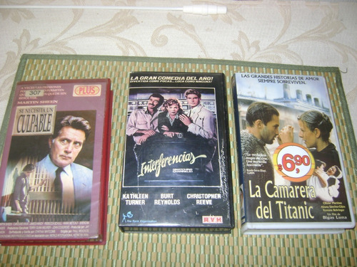 3 Peliculas Vhs La Camarera Del Titanic,interferencias ,y Se