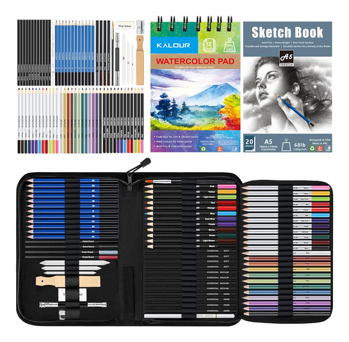 74 Kit De Bocetos De Dibujo Set - Suministros De Arte P...