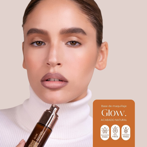 Imagen 3 de 8 de Base De Maquillaje Glow Natural Regina Oil-free Vitamina E