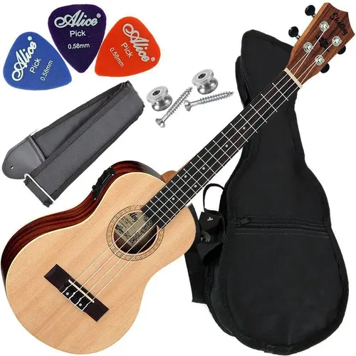 EKO Ukelele Tenor Acústico De Caoba | Serie DUO | Incluye Funda, Afinador Y Cuerdas De Repuesto | Sonido Relajante