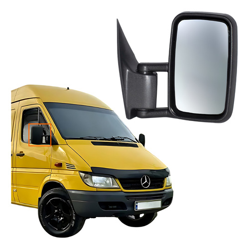 Espelho Retrovisor Dir. Manual Sprinter 310/ 312/ 313/ Cdi