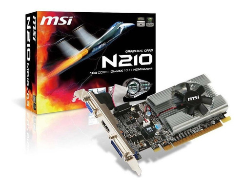 Msi N210-md1g/d3, Geforce 210, 1 Gb, Gddr3, 64 Bit