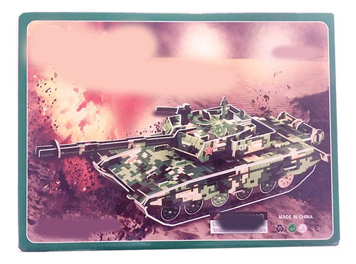 110 Green Tank Puzle Estéreo 3d Para Niños, Bricolaje