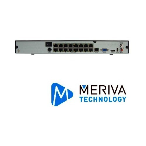 Nvr Meriva 16 Canales Ip 8 Mp 16 Poe Mnvr-1616-16p