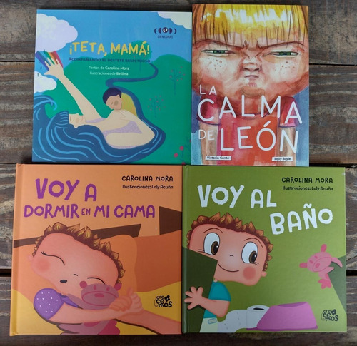 4 Libros Voy Al Baño / Dormir / Teta / Calma De León