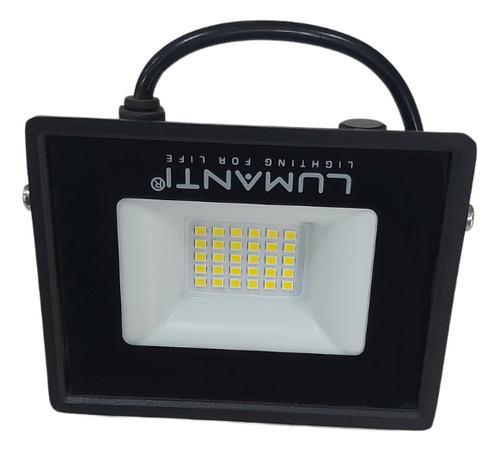 Refletor Smart Eco Led 50w 5500k Autovolt 4000 Lumens Carcaça Preto Luz Branco-frio 127/220v