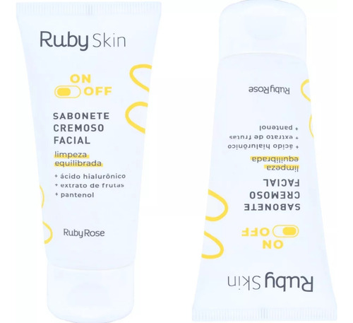 Sabonete Cremoso Facial Skin On Off 100ml 1un - Ruby Rose