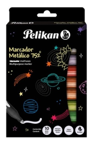 Marcador Metalico  752 Multipropósito Pelikan X 10 Unidades