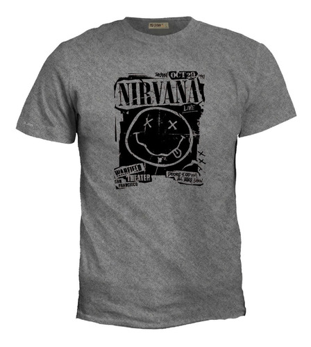 Camiseta 2xl - 3xl Nirvana Live Face Banda Rock Zxb