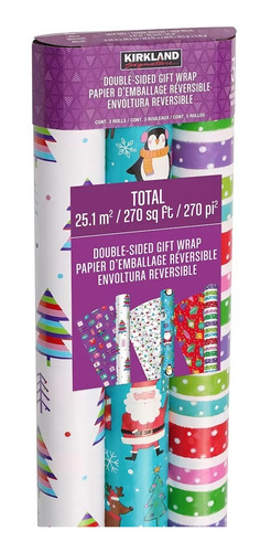 Imagen 3 de 7 de Rollos De Papel Para Regalo Diseño Elegante Morado Kirkland