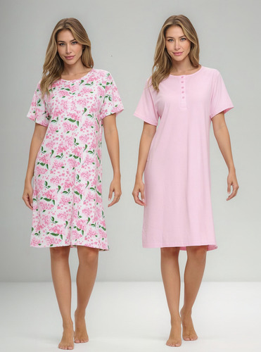 Conjunto 2 Camisetas Cortas Mujer, Diseño Floral
