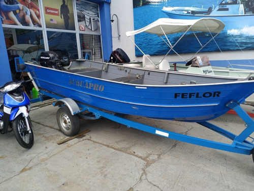 Lancha Aluminio Polimarine 4,40. Trailer. Mercury 15 Hp 4tt