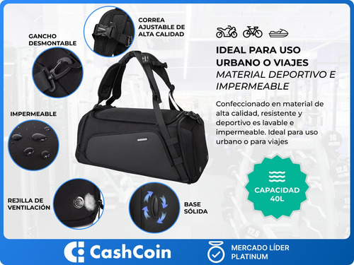 Bolso Mochila Walla Rostock 40 Lts Urbano Deportivo Camping