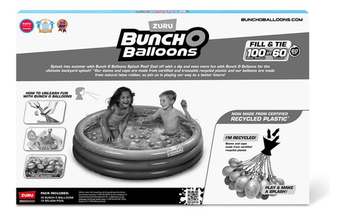 Zuru Bunch O Balloons Alberca Inflable Globos De Agua Llenad Celeste