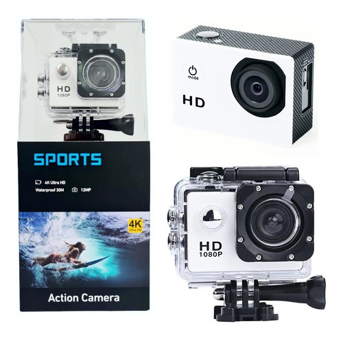 Cámara Deportiva Sumergible 30metros Sport Cam Hd 1080p 12mp