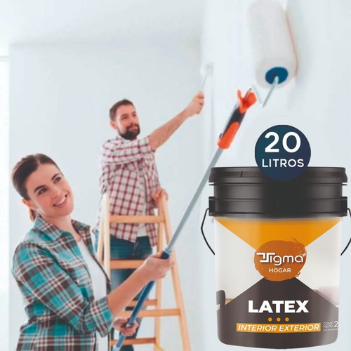 Imagen 5 de 8 de Pintura Latex Interior Exterior 20 Lts Oferta Promo