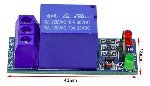 10 Piezas Modulo Relevador Relay 1 Canal 12v Rele Arduino