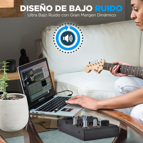 Mezcladora De Audio 5 Canales Pyle Pad20mxu Dj Aux Xlr Rca