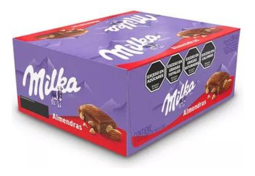 Chocolate Con Almendras Milka X 21 Unidades