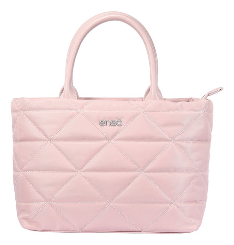 Bolsa Tote Para Mujer Enso Eb514ttp Color Rosa Palido Diseño De La Tela Liso