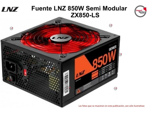 Fuente Lnz 850w Semi Modular Zx850-ls