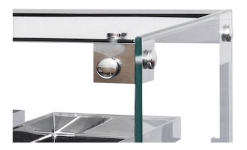 Vitrine Neutra - Marca Omega - Vidro Plano Dupla 77 Cm