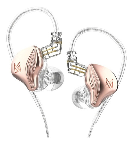 Auriculares sin micrófono Kz Zex, color oro rosa