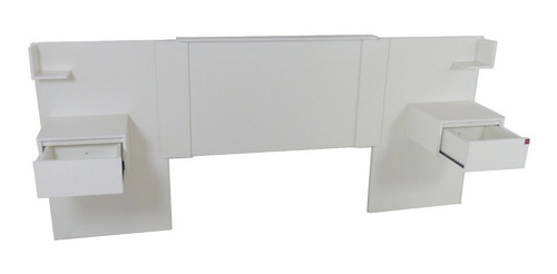 Imagen 6 de 10 de Respaldo Sommier Cama Con Mesas De Luz Integradas Para Colchones De 140 A 200 Cm En Melamina +