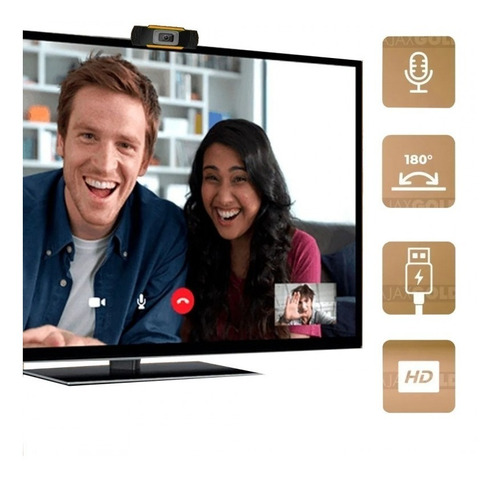 Camara Web Webcam Usb Pc Hd 720p Plug & Play Microfono Jack