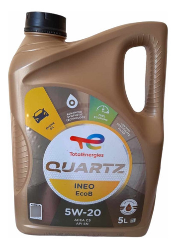 Aceite 5w20 Total Quartz Ineo Eco B Bidon 5 Litros